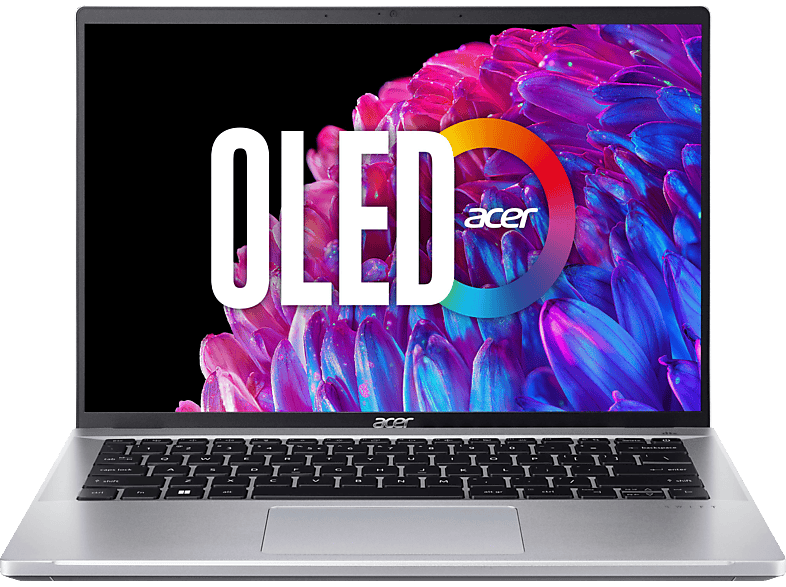 ACER Swift Go (SFG14-71-51JU) mit OLED-Display, Notebook, 14 Zoll Display, Intel® Evo™ Plattform, Core™ i5,i5-1335U (Evo) Prozessor, 16 GB RAM, 512 SSD, Iris® Xᵉ, Pure Silver, Windows 11 Home (64 Bit)
