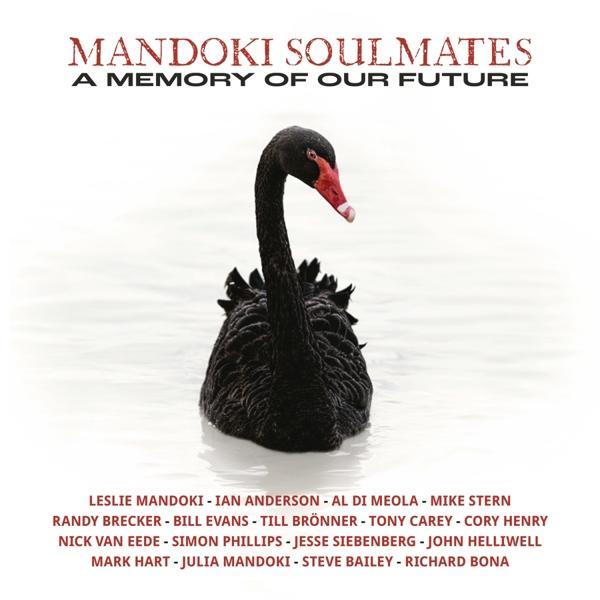 Album borító: fekete hattyú vízben, 'MANDOKI SOULMATES' szöveg és előadók nevei.
