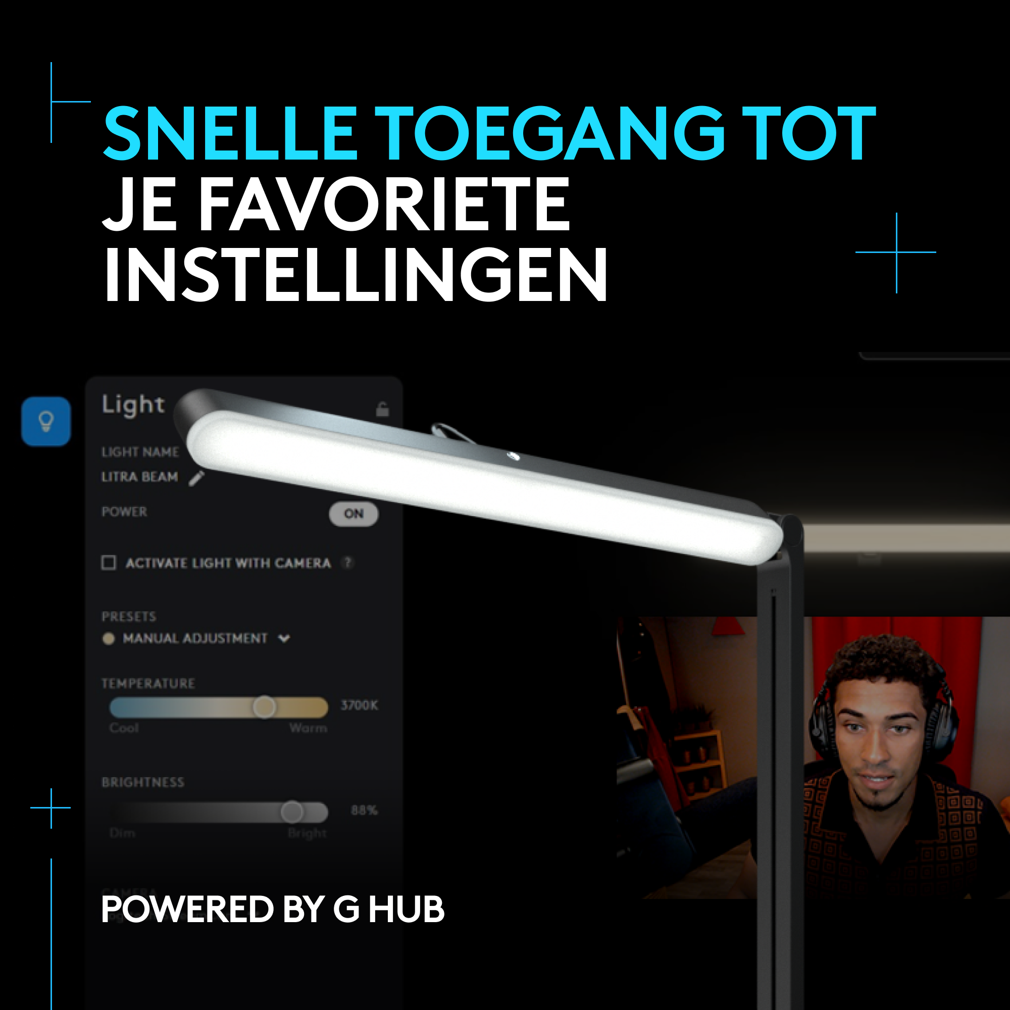 LOGITECH Lamp Streaming Litra Beam Premium Graphite (946-000020)