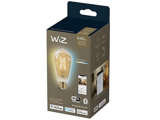 WIZ  Wi-Fi BLE 50W ST64 E27 920-50 lampada LED Tunable White
