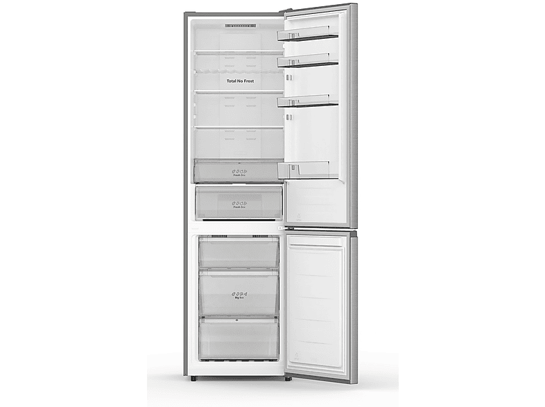 HISENSE RB440N4ACA Kühlgefrierkombination (A, 336 l, 2017 mm hoch, Inox-Look)