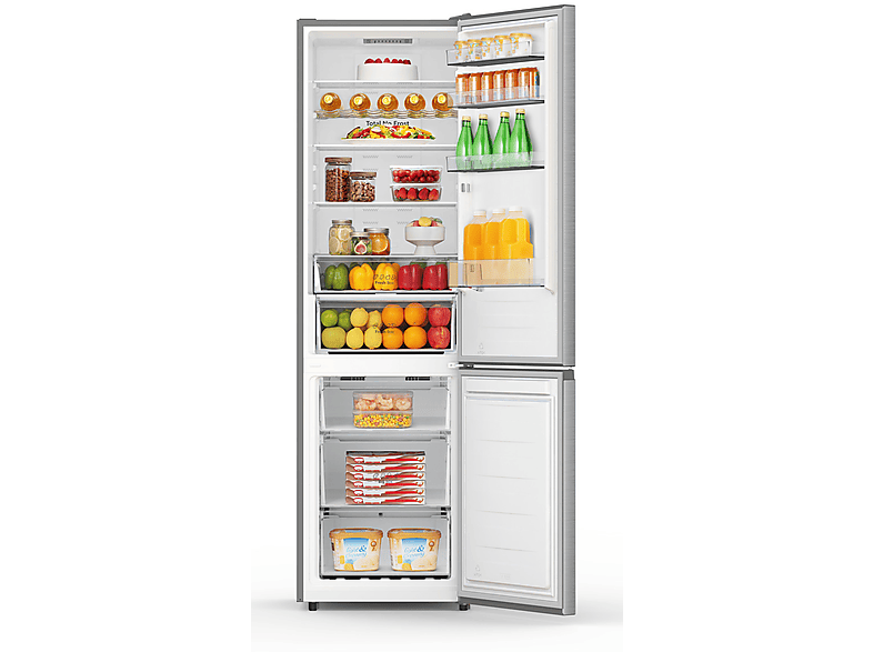 HISENSE RB440N4ACA Kühlgefrierkombination (A, 336 l, 2017 mm hoch, Inox-Look)