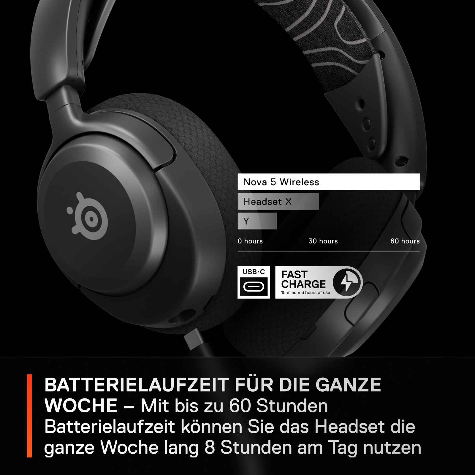 STEEL SERIES Arctis Nova 5, Over-ear Gaming-Headset Schwarz