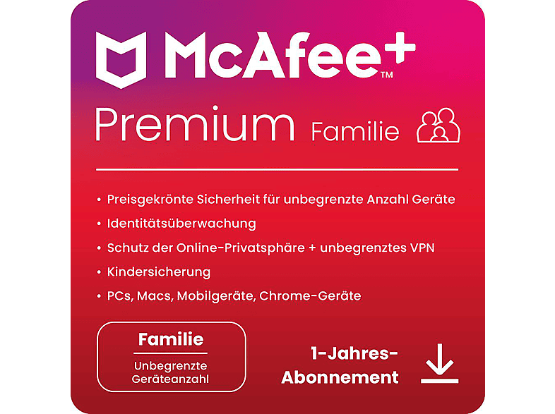 McAfee+ Premium Familie, Antivirus und Internet-Sicherheitssoftware für ...