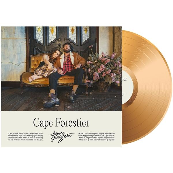 Cape Forestier Vinyl-Schallplatte und Cover. Das Cover zeigt ein Paar auf einem Sofa mit Pflanzen.