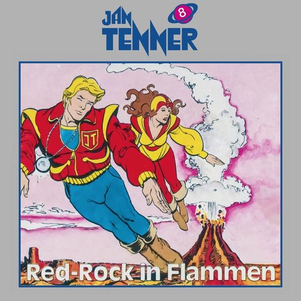 Comic-Cover mit zwei Personen, die vor einem Vulkan fliehen.