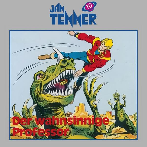 Comic-Cover mit einem Cartoon-Bild eines Mannes, der gegen einen Dinosaurier kämpft.