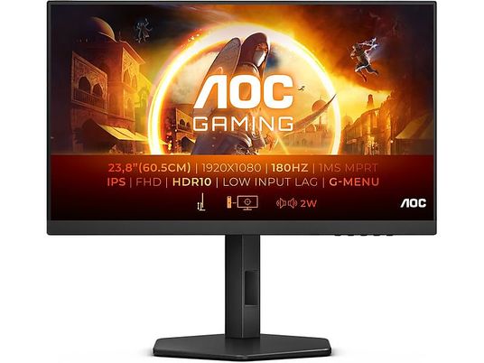 AOC 24G4X 23.8 " Full-HD Gaming Monitor (0.5 Sek. Reaktionszeit, 180 Hz)