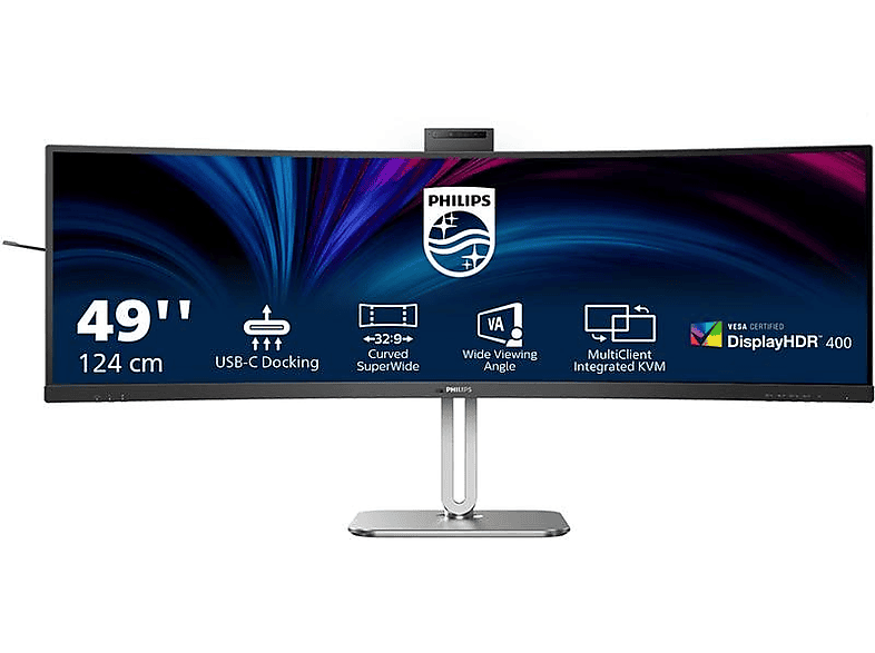 PHILIPS 49B2U5900CH/00 48.8 5K Ultrawide Gaming Monitor (4 Sek. Reaktionszeit, 75 Hz)