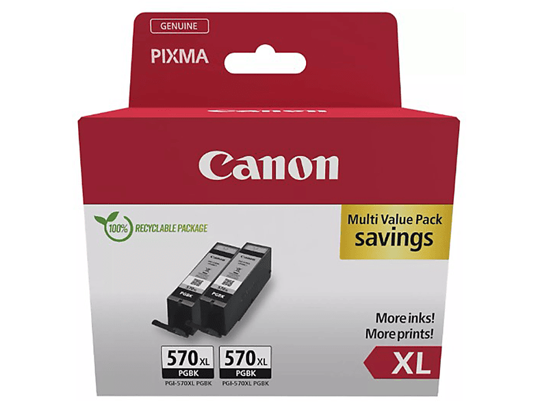 Multipack 2 cartucce CANON PGI-570XL Nero