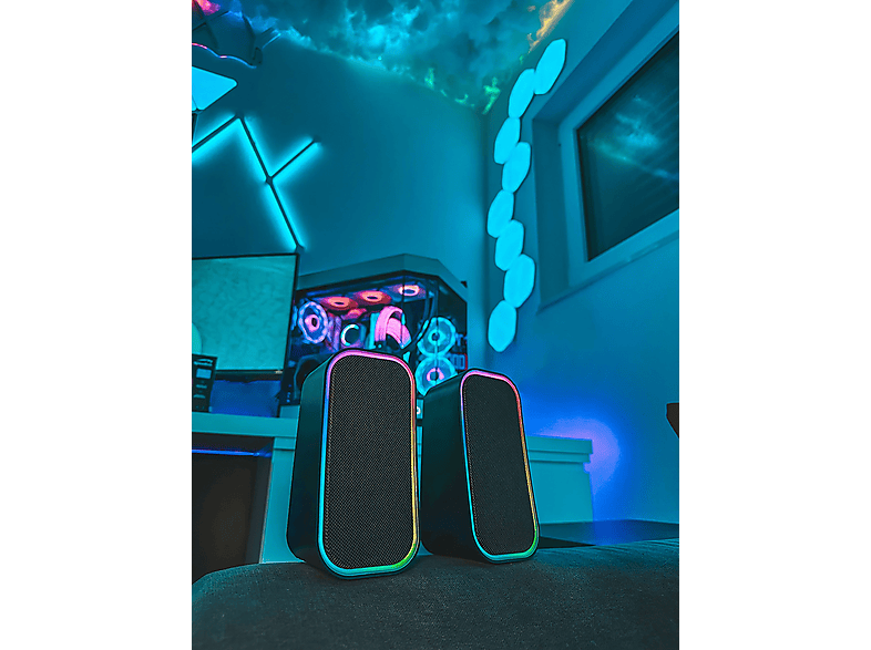 SPEEDLINK TOKEN RGB PC Lautsprecher, 12 Watt, RGB Beleuchtung, Schwarz — Foto 2 von 5