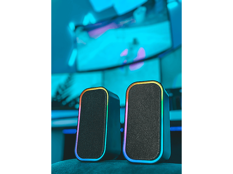 SPEEDLINK TOKEN RGB PC Lautsprecher, 12 Watt, RGB Beleuchtung, Schwarz — Foto 5 von 5