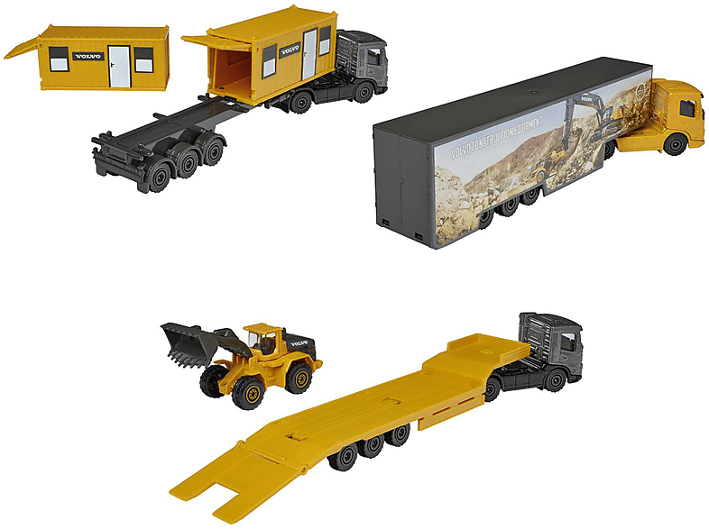 MAJORETTE 212057288 Volvo Transporter Assortment 3fach sortiert Spielzeugauto