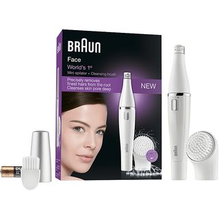 Depiladora - Braun Face 810, Depiladora para el vello facial, Con cepillo limpiador, Blanco