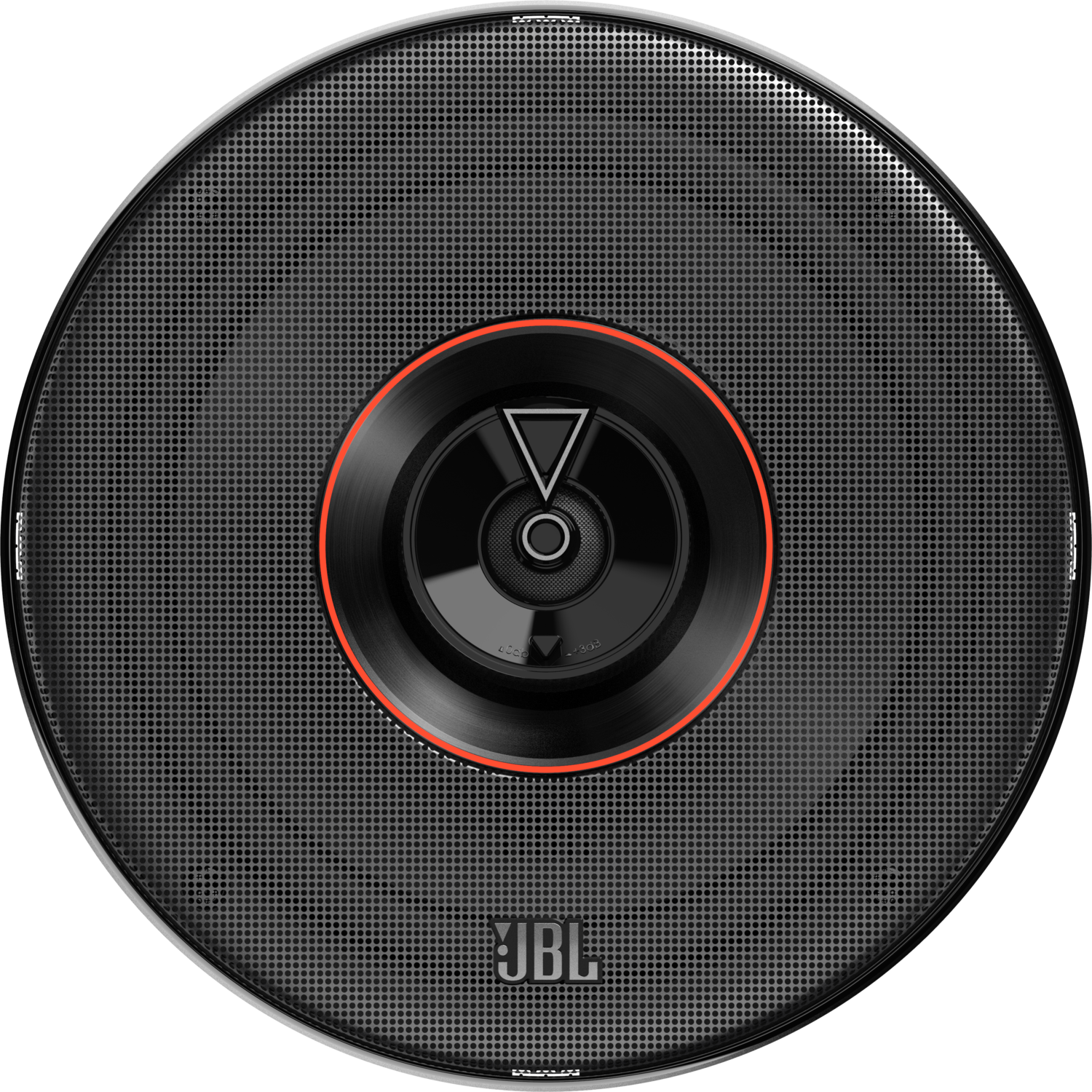 Zwarte speaker met mesh voorkant en JBL logo.
