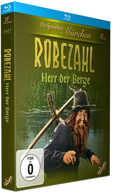 Blu-ray-Box-Art. Ein Mann mit Bart und Hut. Grüner und blauer Hintergrund.
