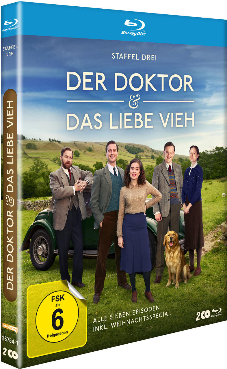 DVD-Box-Set einer Serie mit Schauspielern und einem Hund auf dem Cover.