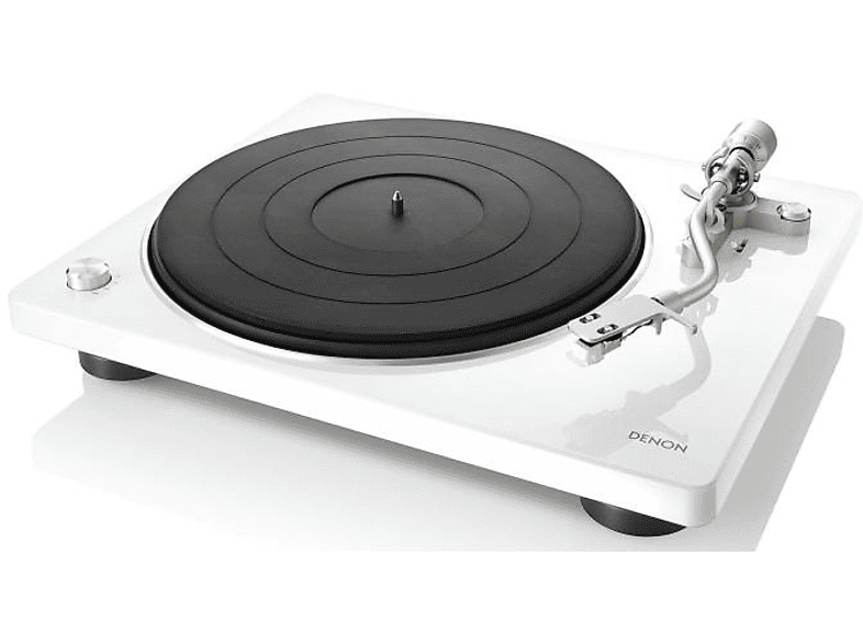 Denon DP-400 HiFi-Plattenspieler mit automatischem Geschwindigkeitssensor, Weiß