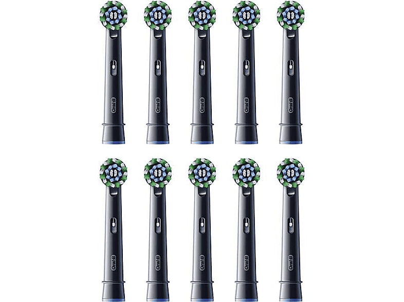 Oral-B Pro CrossAction têtes de rechange, originales pour brosse électrique Oral-B Pro, noires, lot de 10