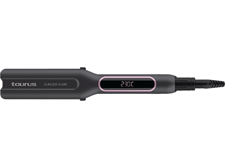 Plancha de pelo - Taurus Slimlook 3 Care, Placas anchas 41,5mm, Cerámica, 70 V, 230 °C, Negro