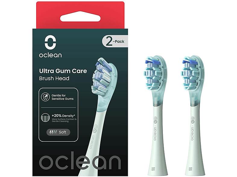 Oryginalna końcówka szczoteczki OCLEAN Ultra Gum Care Miętowy (2 szt.) (Delikatne dla dziąseł) – zdjęcie 2