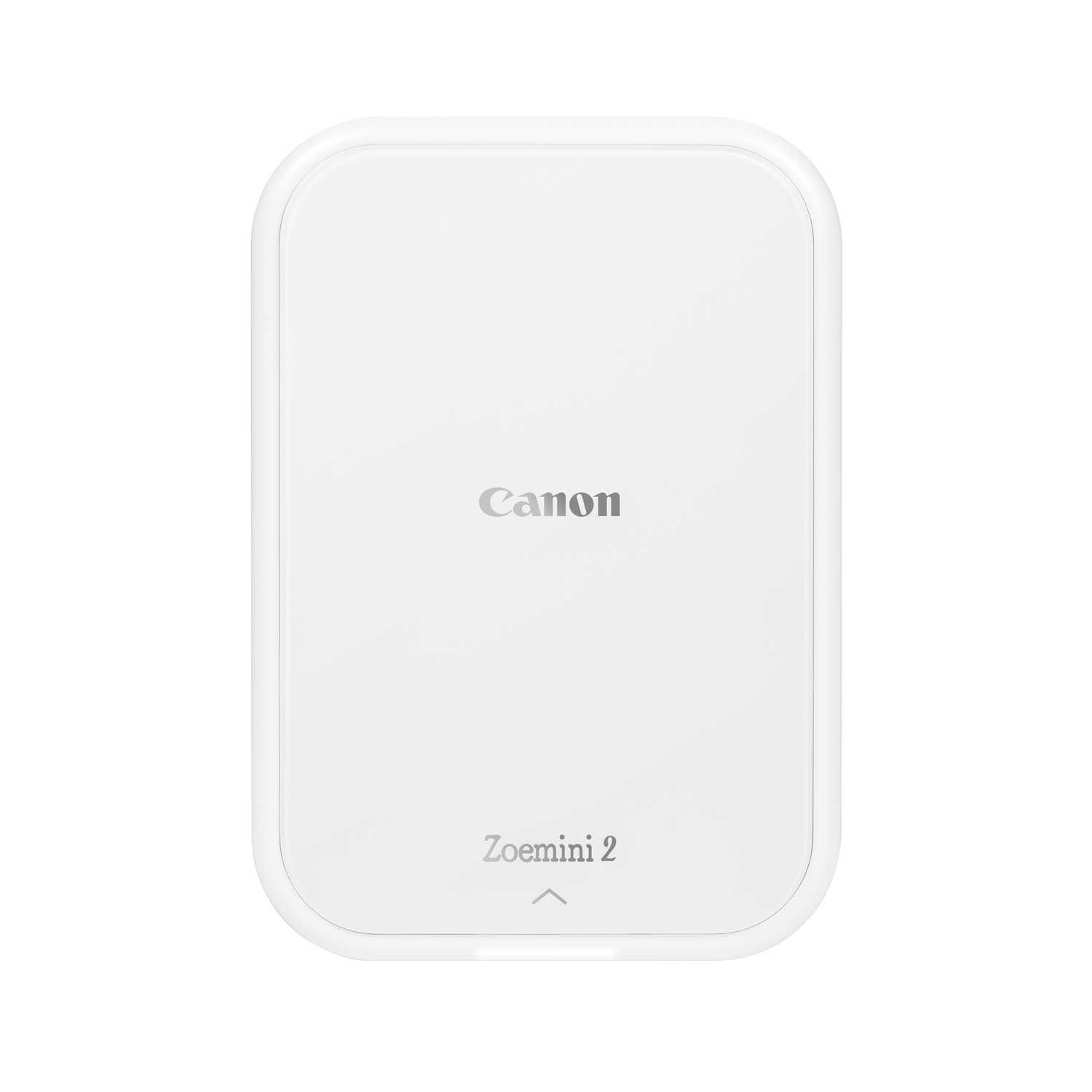 A white Canon Zoemini 2 printer with rounded corners.
