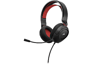 CORSAIR HS35 Stereo v2 gaming fejhallgató mikrofonnal, 3,5mm jack, fekete-piros (CA-9011384-EU)