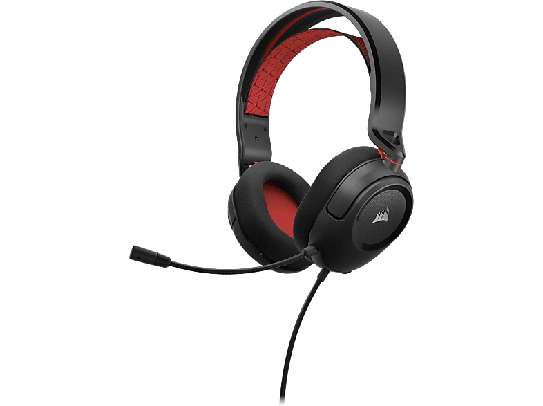 CORSAIR HS35 Stereo v2 gaming fejhallgató mikrofonnal, 3,5mm jack, fekete-piros (CA-9011384-EU)