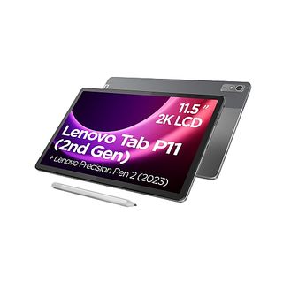 Tablet - Lenovo Tab P11 (2nd Gen), 128GB, Storm Grey, 11.5" DCI 2K, 4GB RAM, MediaTek Helio G99, Android, + lápiz digital