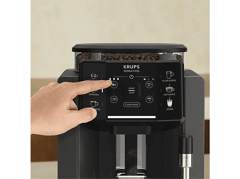 KRUPS Sensation C50 Tam Otomatik Espresso Makinesi Kömür Siyahı_3