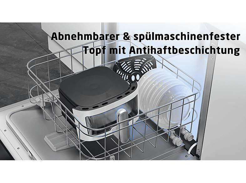 KOENIC KAF 41323 W Heißluftfritteuse 1300 Watt Weiß