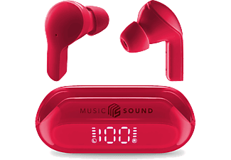 CELLULARLINE Music Sound Slide Dijital Ekranlı ve 3 Mode Özellikli TWS Bluetooth Kulak İçi Kulaklık Kırmızı