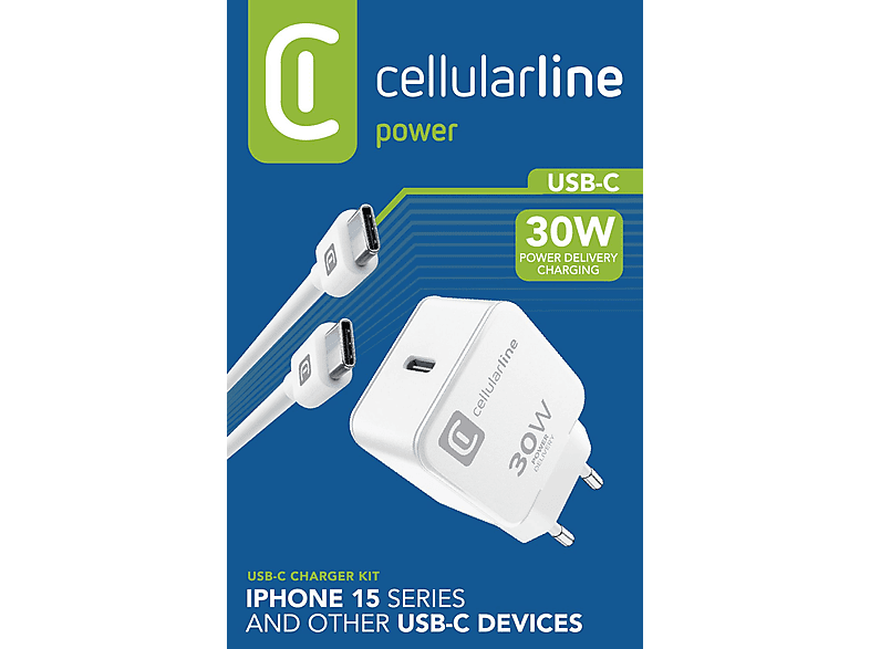 CELLULARLINE 30W ( Adaptör + C2C Kablo ) Şarj Kiti_1