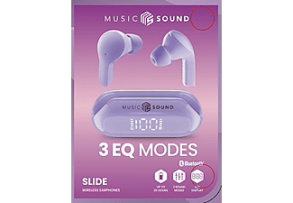 CELLULARLINE Music Sound Slide Dijital Ekranlı ve 3 Mode Özellikli TWS Bluetooth Kulak İçi Kulaklık Menekşe_1