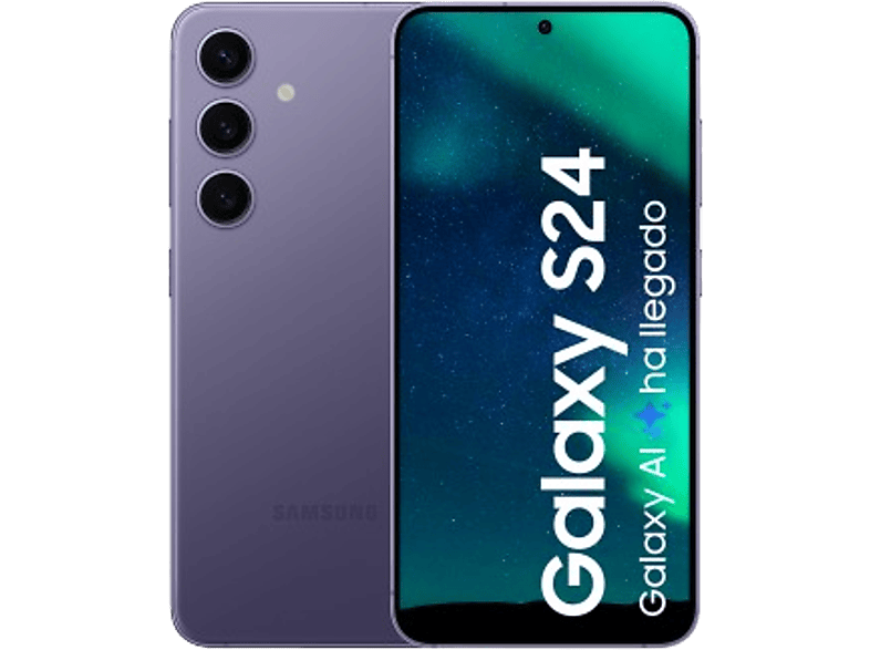Samsung Galaxy S24, Cobalt Violet, 256GB, 8GB RAM, 6.2 FHD+, con IA, Exynos 2400, 4000 mAh, Android 14