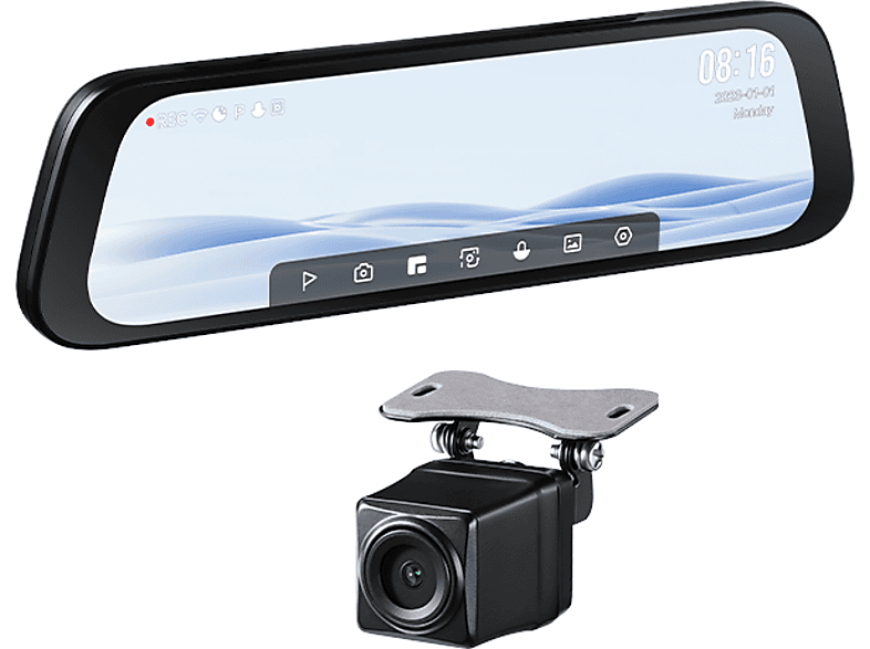 Wideorejestrator 70mai Rearview Dash Cam S500 3K set