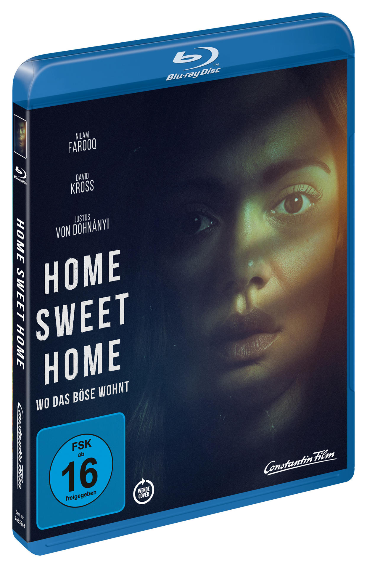 Eine blaue Blu-ray-Hülle mit dem Film Home Sweet Home.