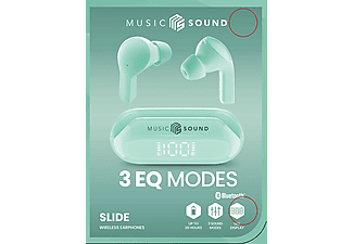 CELLULARLINE Music Sound Slide Dijital Ekranlı ve 3 Mode Özellikli TWS Bluetooth Kulak İçi Kulaklık Yeşil_1