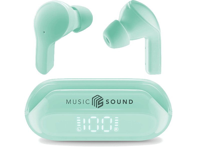 CELLULARLINE Music Sound Slide Dijital Ekranlı ve 3 Mode Özellikli TWS Bluetooth Kulak İçi Kulaklık Yeşil