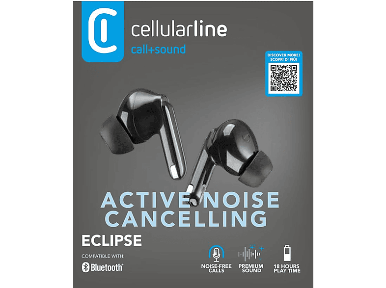 CELLULARLINE Eclipse ANC +ENC Özellikli TWS Bluetooth Kulak İçi Kulaklık Siyah_3