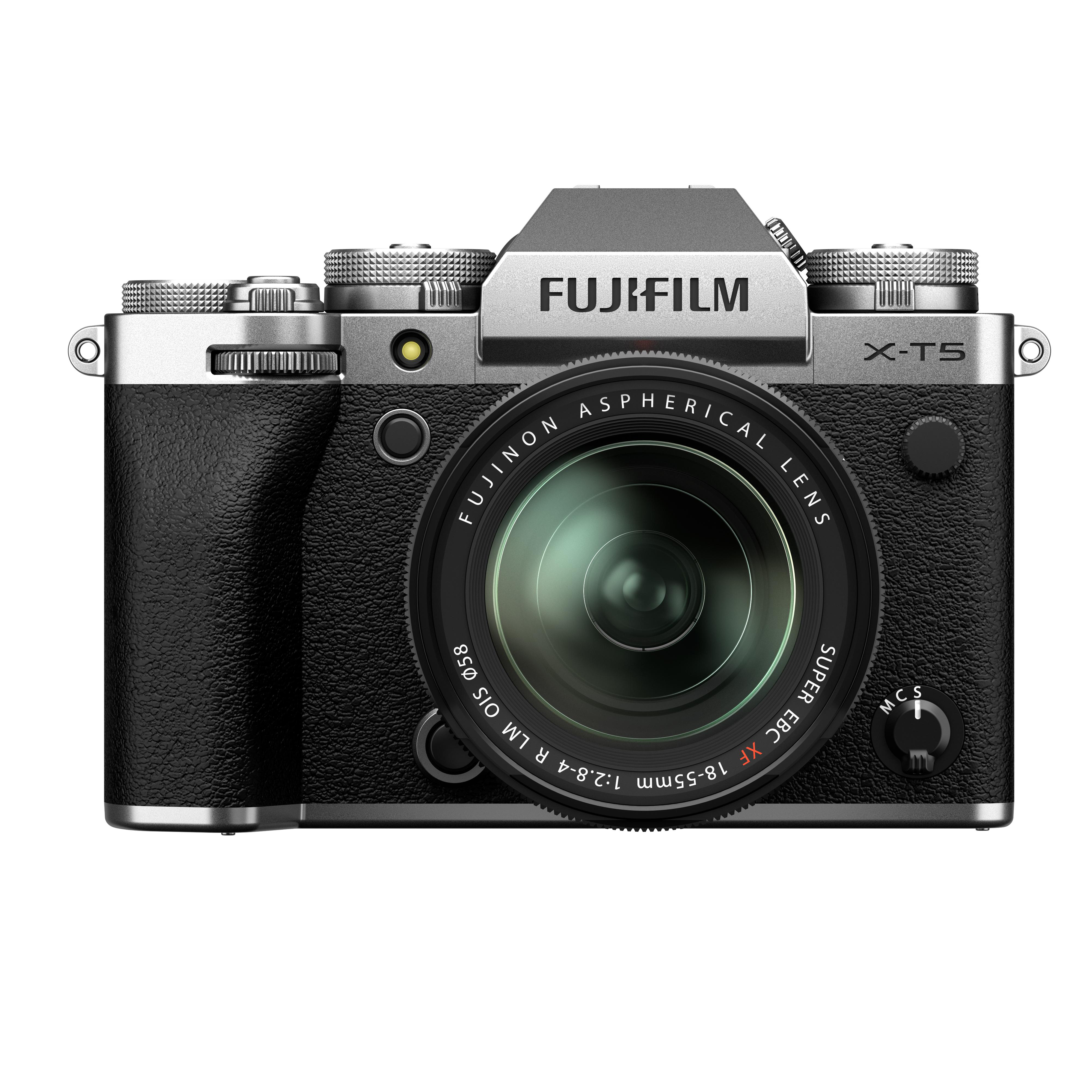 FUJIFILM X-T5 Kit Spiegellose Systemkamera mit Objektiv 18 - 55 mm, 7,6 cm Display Touchscreen