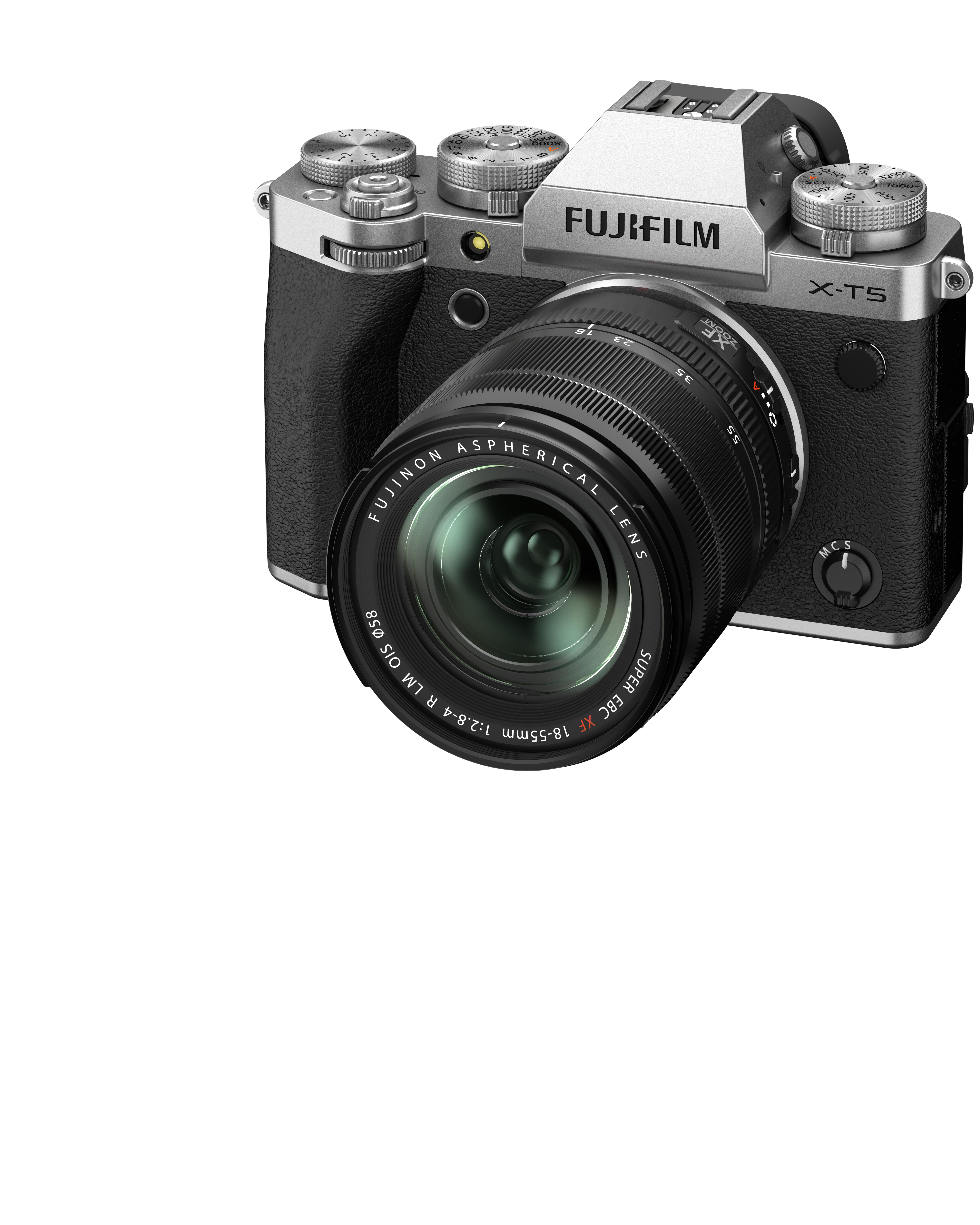 FUJIFILM X-T5 Kit Spiegellose Systemkamera mit Objektiv 18 - 55 mm, 7,6 cm Display Touchscreen