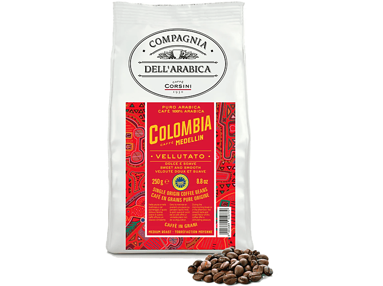 MELITTA Caffe Corsini Colombıya Medellin Çekirdek Kahve 250GR