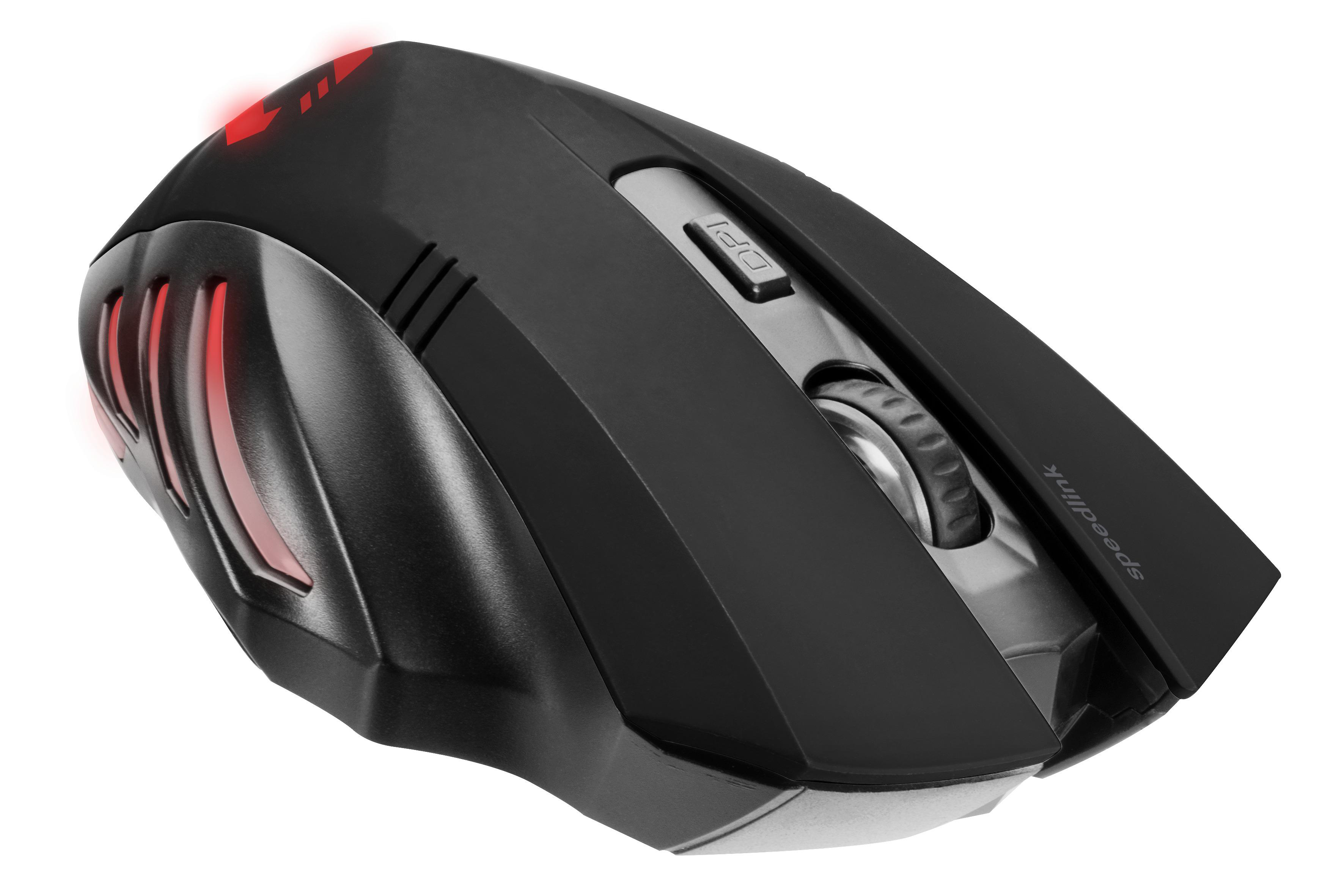 SPEEDLINK Fortus Gaming Maus, Schwarz/Rot