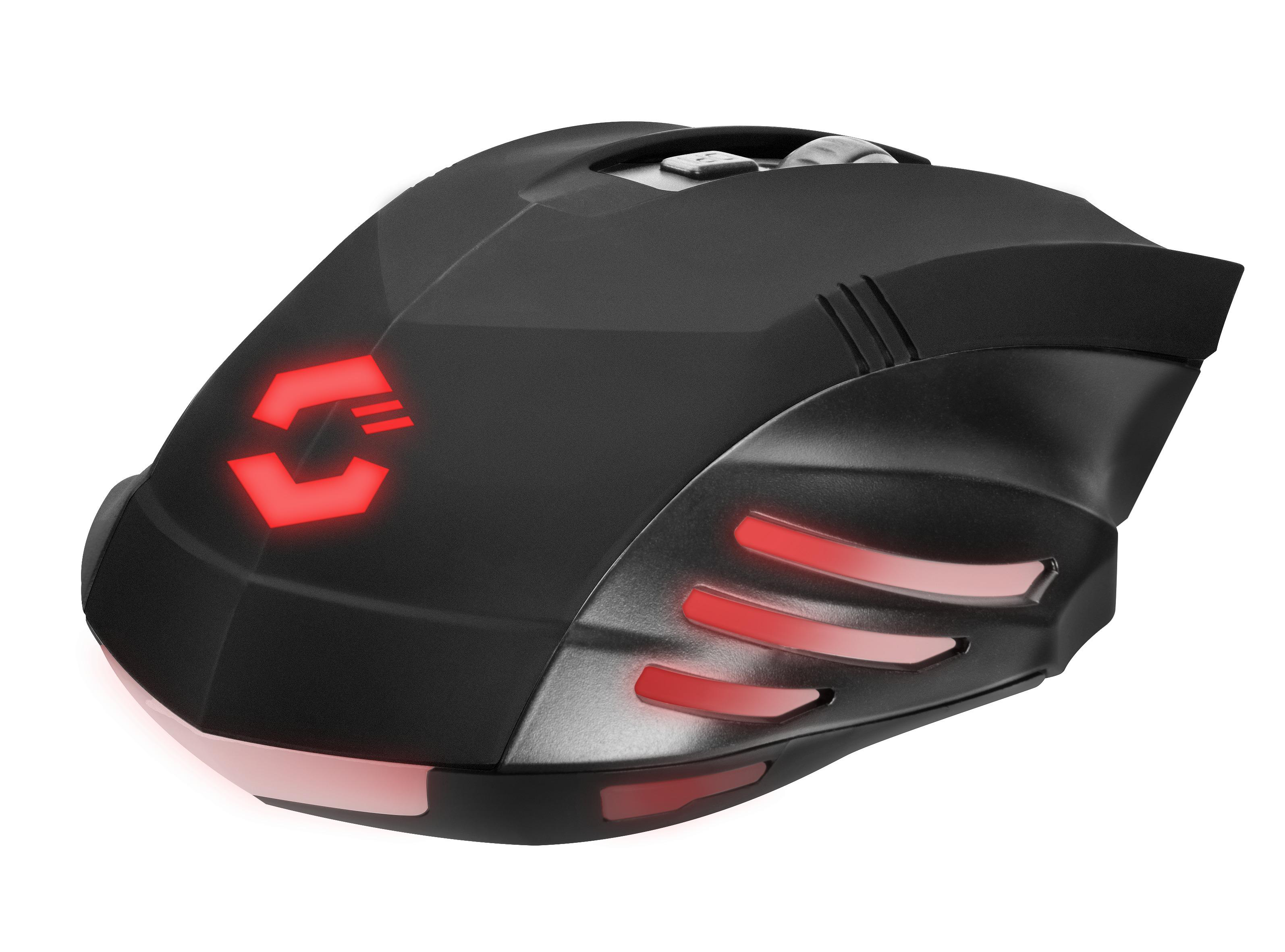 SPEEDLINK Fortus Gaming Maus, Schwarz/Rot