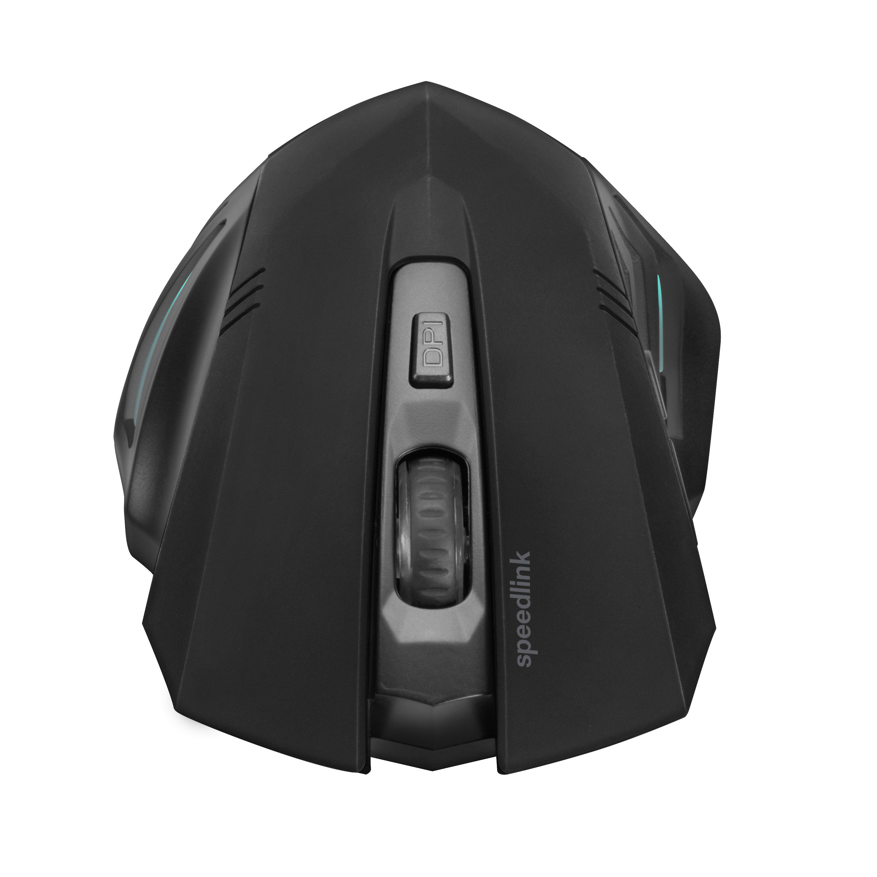 SPEEDLINK Fortus Gaming Maus, Schwarz/Rot