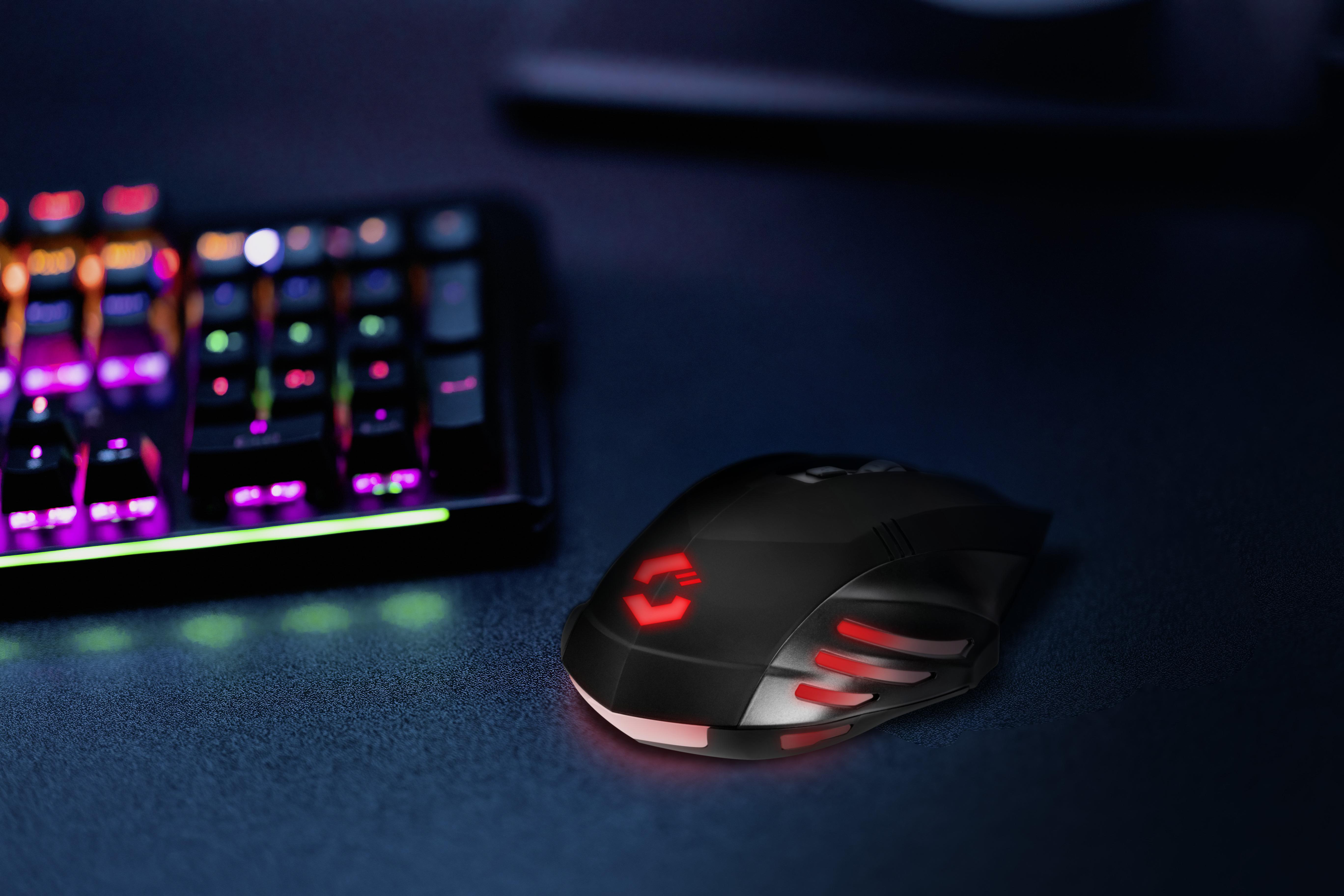 SPEEDLINK Fortus Gaming Maus, Schwarz/Rot