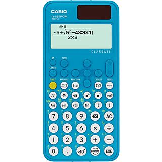 Calculadora científica - Casio FX-85SPCW, Energía solar y pilas, 10 + 2 dígitos, Azul