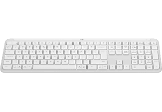 LOGITECH Signature Slim Keyboard K950 vezeték nélküli billentyűzet, BT+USB, US Angol, p.fehér (920-012466)