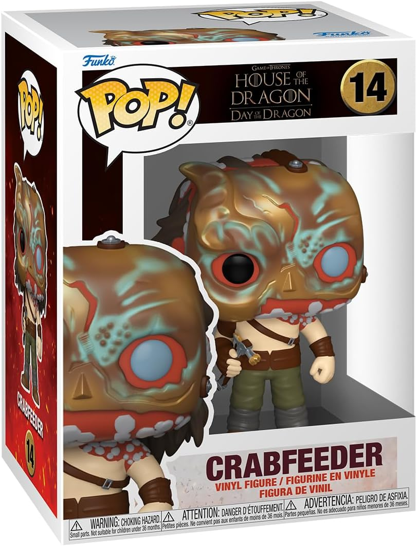 Funko Pop! figura a House of the Dragon Crabfeederéből, dobozban.